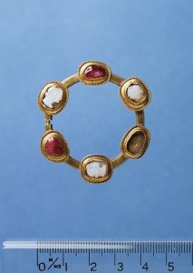 This ring-brooch dates from the fourteenth century and was found at Oxwich castle.