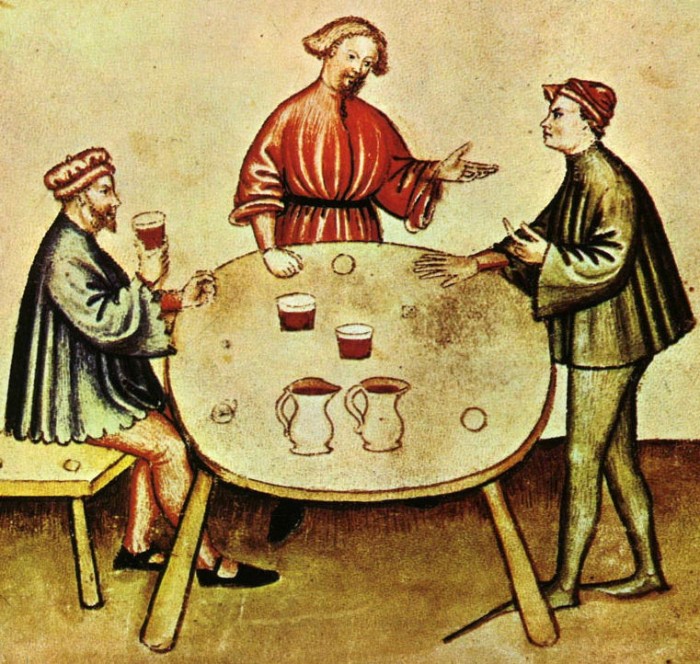 Noblemen drinking